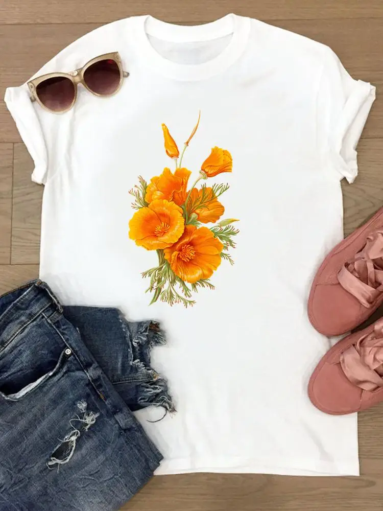 

Graphic Tee Women's 90s Lovely Cute Sweet Clothes T Clothing Short Sleeve Summer Female Ladies Print Fashion T-shirts