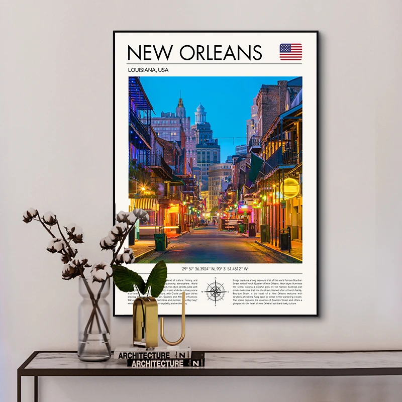 Постеры для путешествий Бакар Биг-Сур Чикаго озеро Луиза Мэн Северная Америка