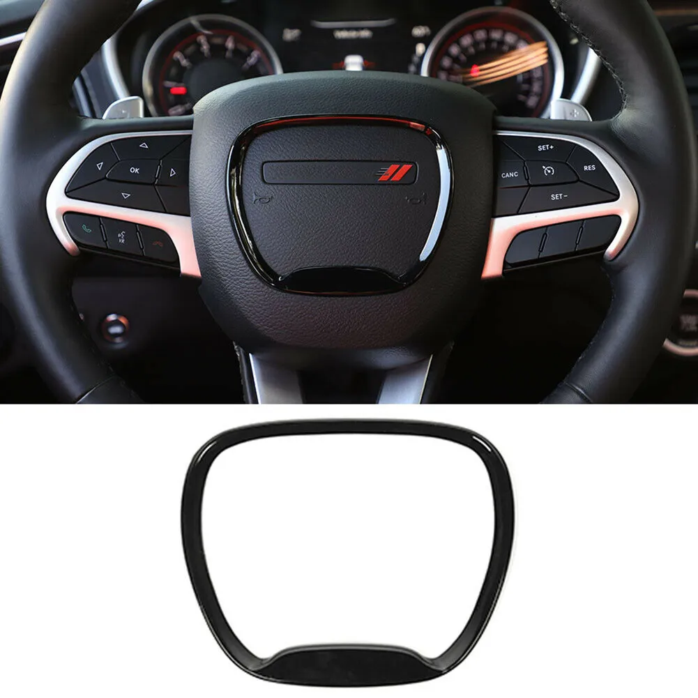 

ABS Steering Wheel Center Cover Car Cover For Dodge Challenger/Charger 15-2019 Trim