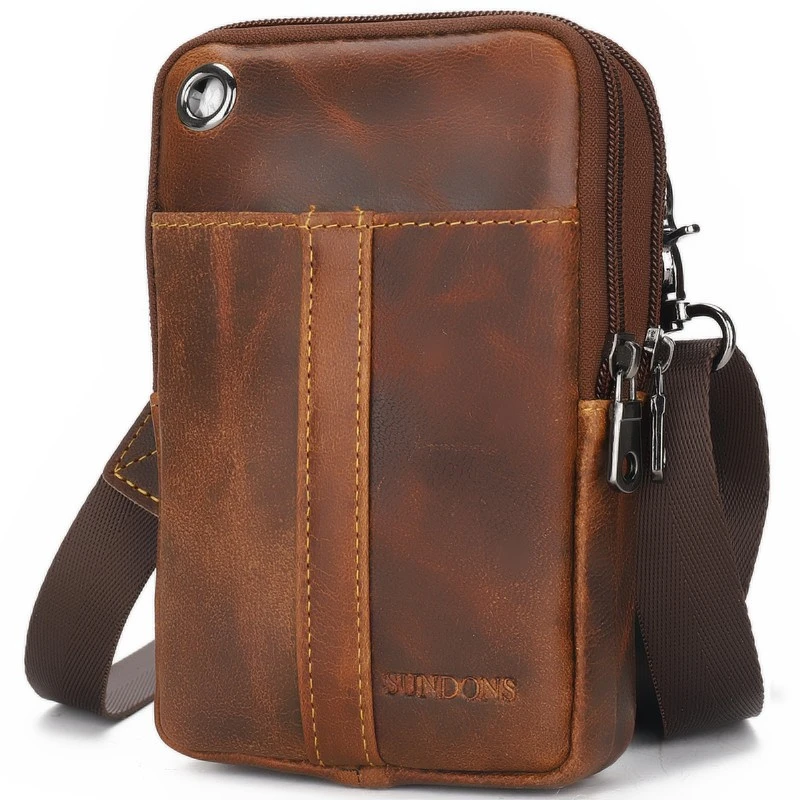 

Vintage Men's Shoulder Bag Multifunctional Belt Bag Male Purses Phone Bag Quality Waist Bag Fanny Pack for Men