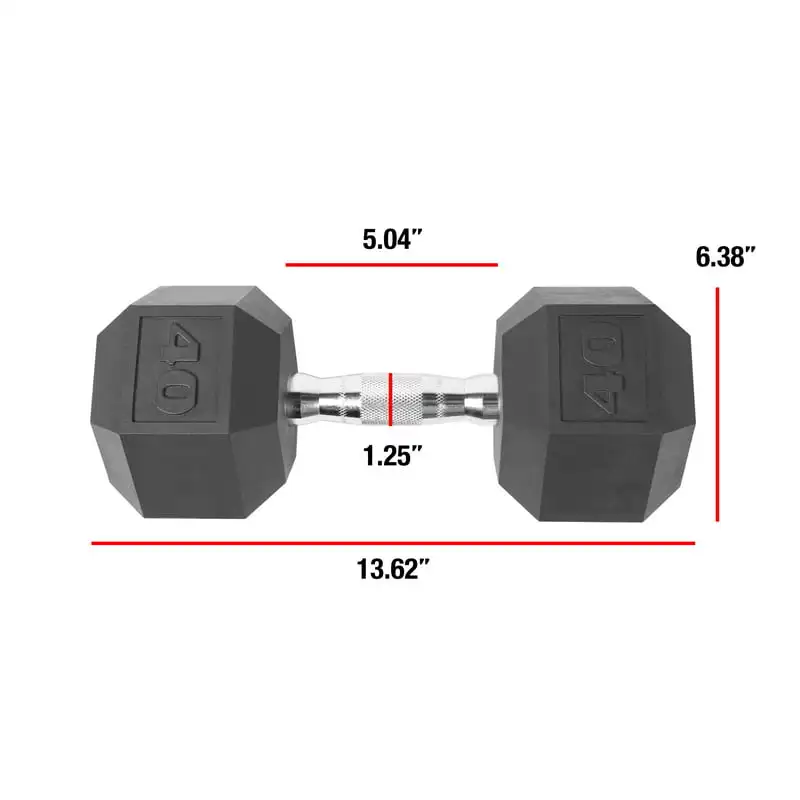

Coated Hex Dumbbell, Single 40 lbs