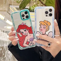 bandai alice princess phone cases for iphone 11 pro max 12 mini xr xs max x 2022 girls cartoon transparent anti drop soft cove