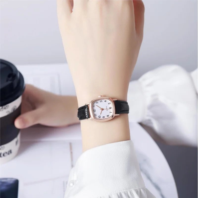 INS Square Watch Imitation Leather Belt Pin Buckle Quartz Watch Women's Fashion All-Match Women's Watch