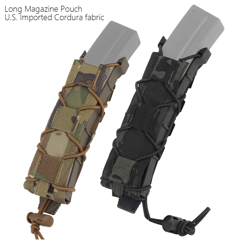 Фото MP5 MP7 Mag Pouch 9 мм .45 Длинная сумка-держатель для магнитов Тактическая модульная сумка MOLLE Open Mag Pouch Carrier Hunting Air мягкие аксессуары №2