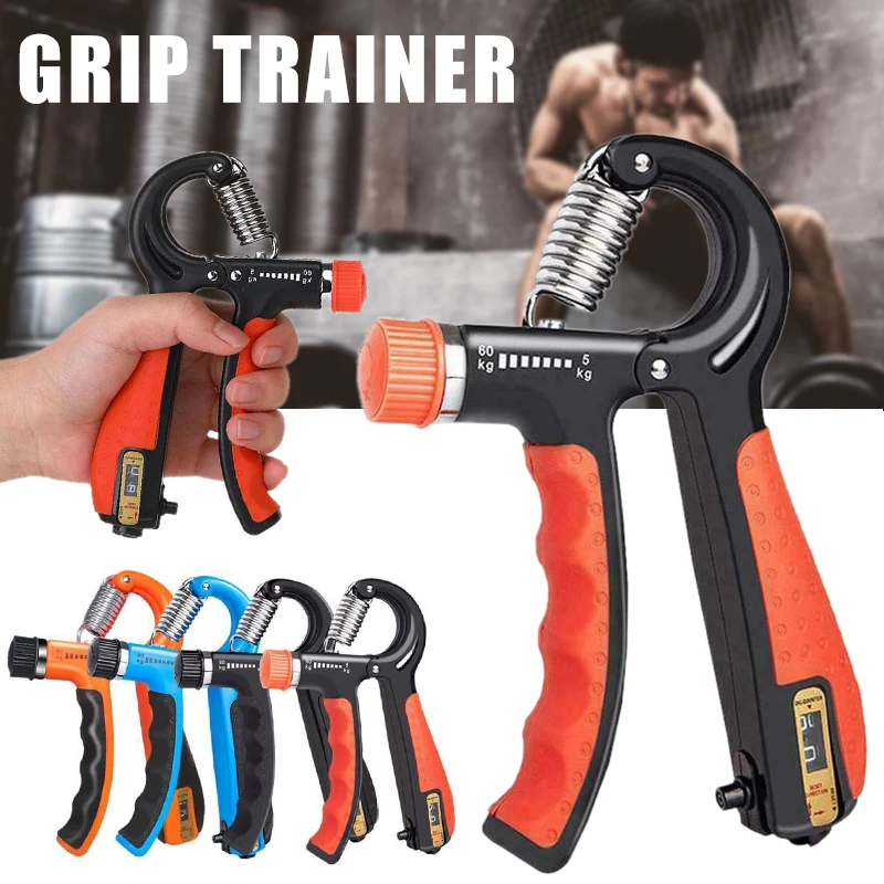 

1pc 5-60KG Adjustable Hand Grip Strengthener Power Wrist Forearm Trainer Strength Spring Finger Pinch Carpal Expander Tool