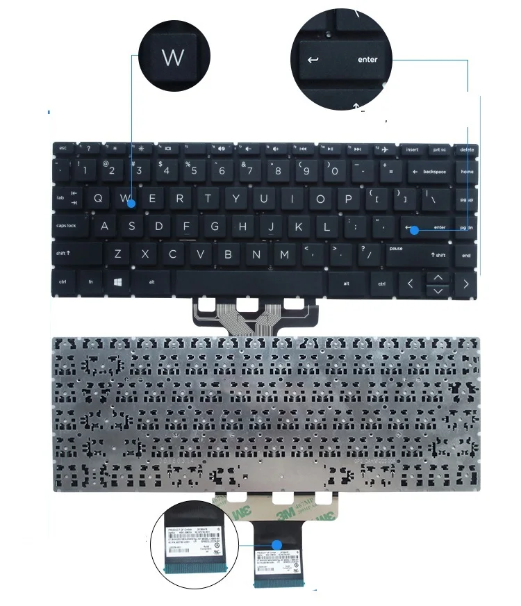 

New US Keyboard Backlit for HP Pavilion X360 14S-DK 14S-DP 14S-DQ 14S-CR 14s-CF 14-CE 14-CF DF DK CK CD 14-CM 240 G7 245 G7