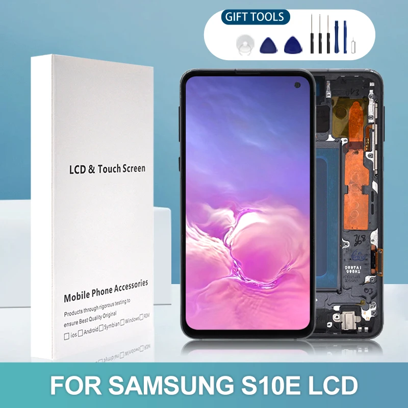 

1Pcs 5.8 Inch G970 Display For Samsung Galaxy S10E LCD Touch Screen Digitizer G970F/DS G970U G970W/SM-G9700 Assembly With Tools