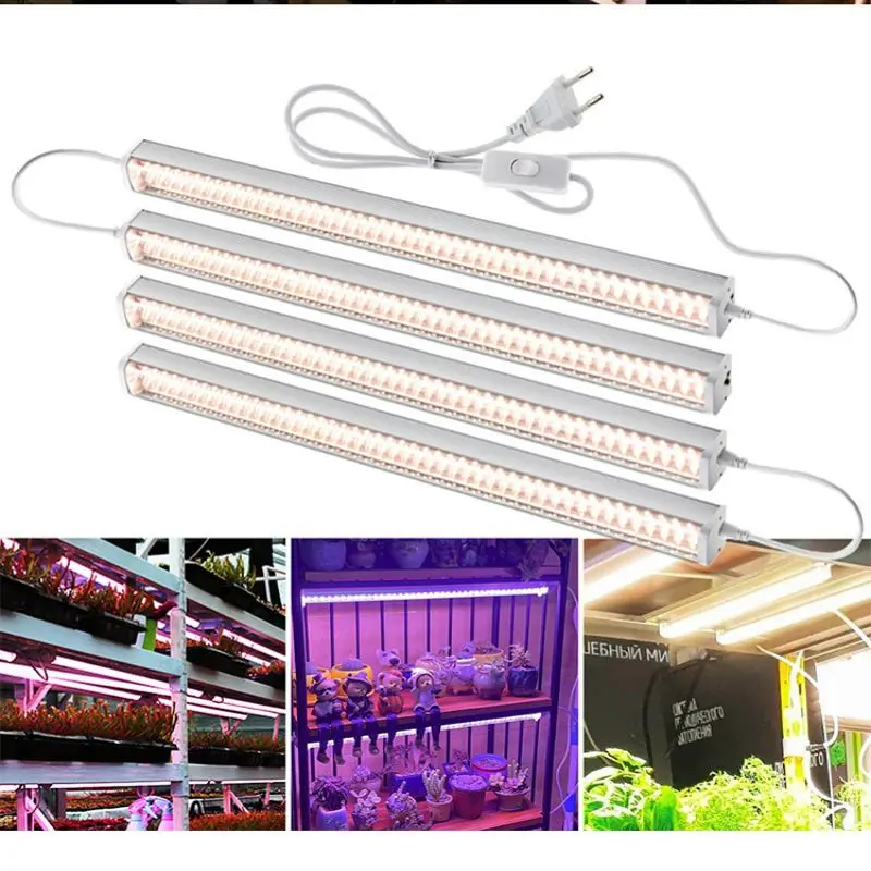 Fluorescent LED Plant Growth Light Full Spectrum Hydroponic Vegetable Supplement Lamp Greenhouse Soilless Cultivation Grow Light