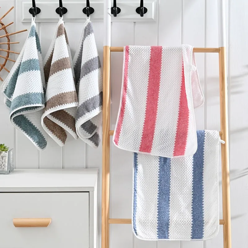 

35x75cm Face Towel Thickened Microfiber Absorbent High-density Coral Fleece Towel Quick Dry Clean Face Soft Absorbent Towel