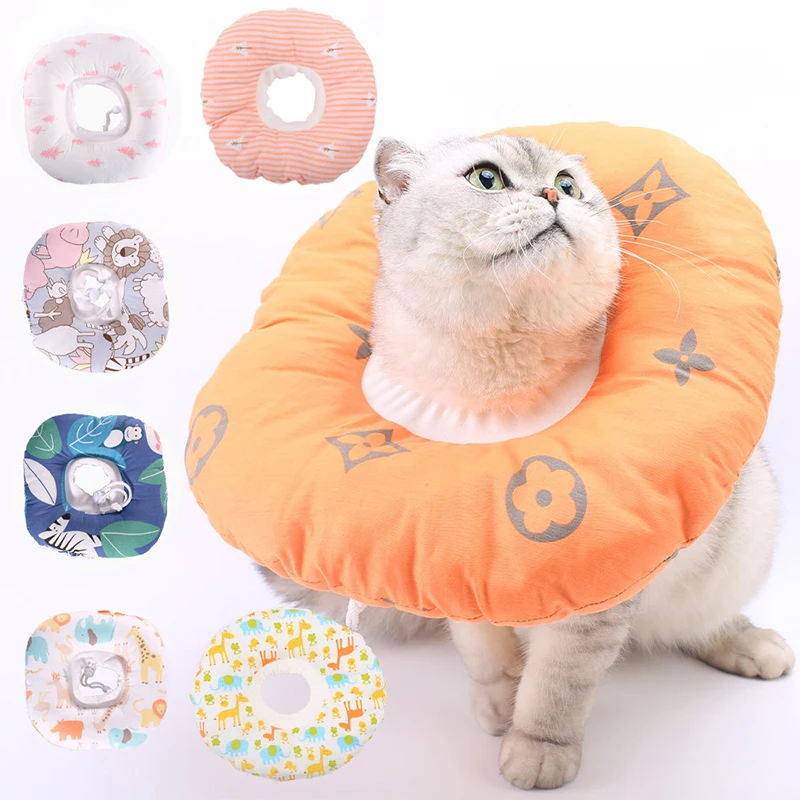

Cartoon Pet Collars Cotton General Cats and Dogs Elizabeth Circle Cat's Head Cover Anti-lick and Nibble Tool for Pets