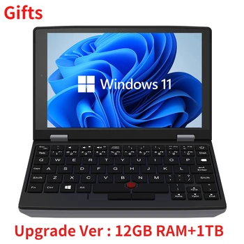 2022 Portable Mini Laptop Metal Windows 11 7 Inch Touch Screen office Notebook J4105 12GB+1TB IPS Netbook Win10 Micro Computer