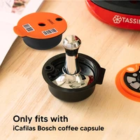 icafilas eco friendly 18060ml refillable espresso coffee maker capsules for bosch machine tassimo reusable filter coffee pod