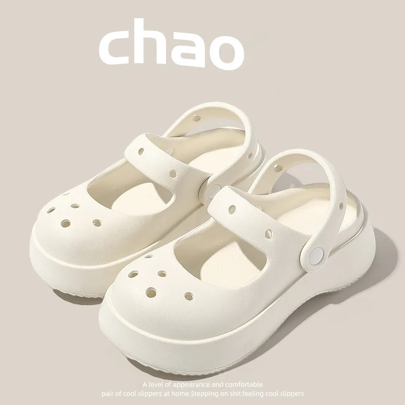 Summer Women Sandals Thick Sole Platform Slippers Outdoor Beach Shoes Indoor Home Slides Flip Flops Woman Bathroom Shoes