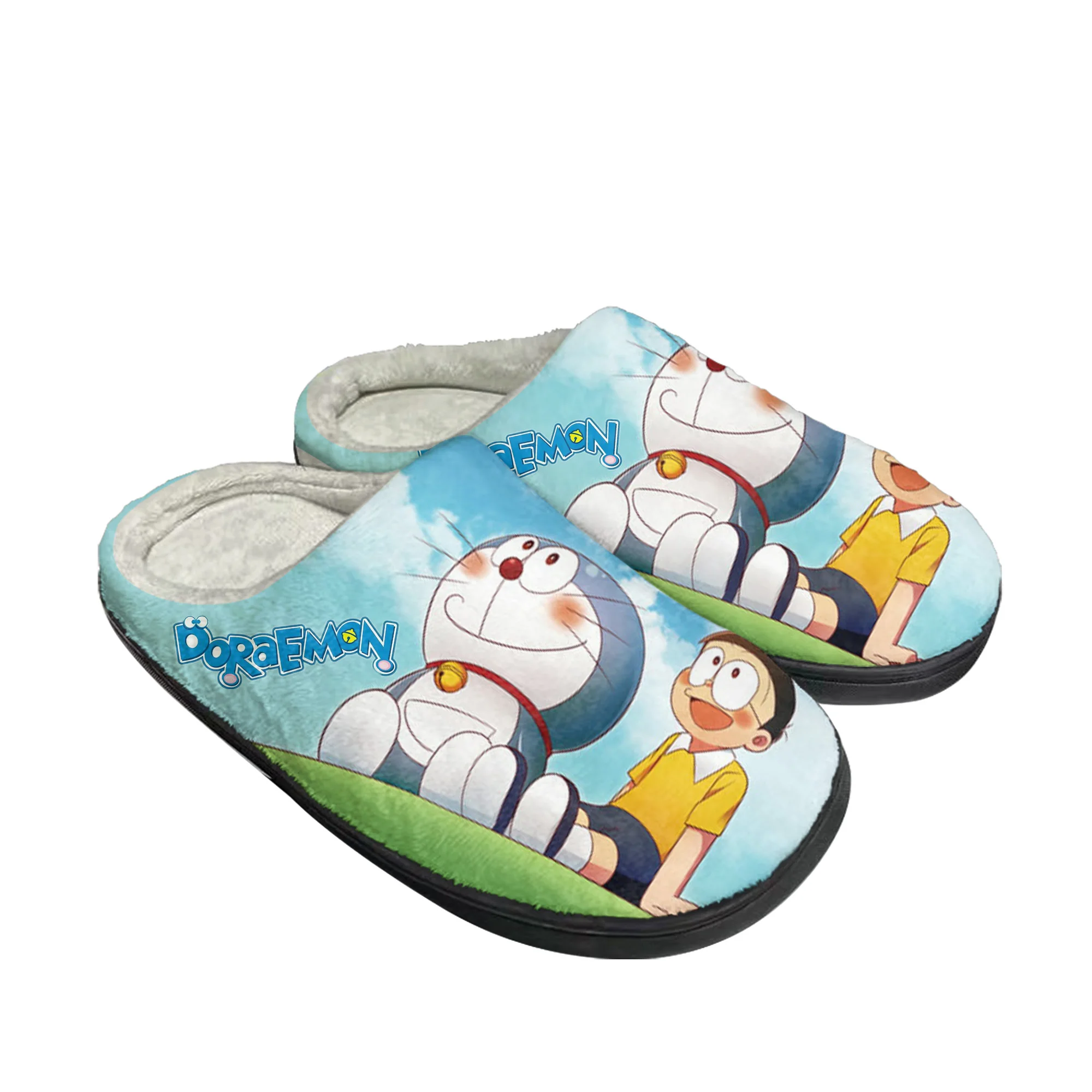 

Japanese Animation Doraemon Cartoon Home Cotton Custom Slippers Mens Womens Sandals Plush Casual Keep Warm Shoes Thermal Slipper