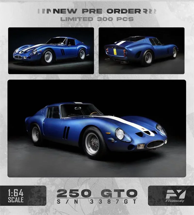 Finclassically 1:64 250 GTO Limited 300 Литая под давлением модель автомобиля