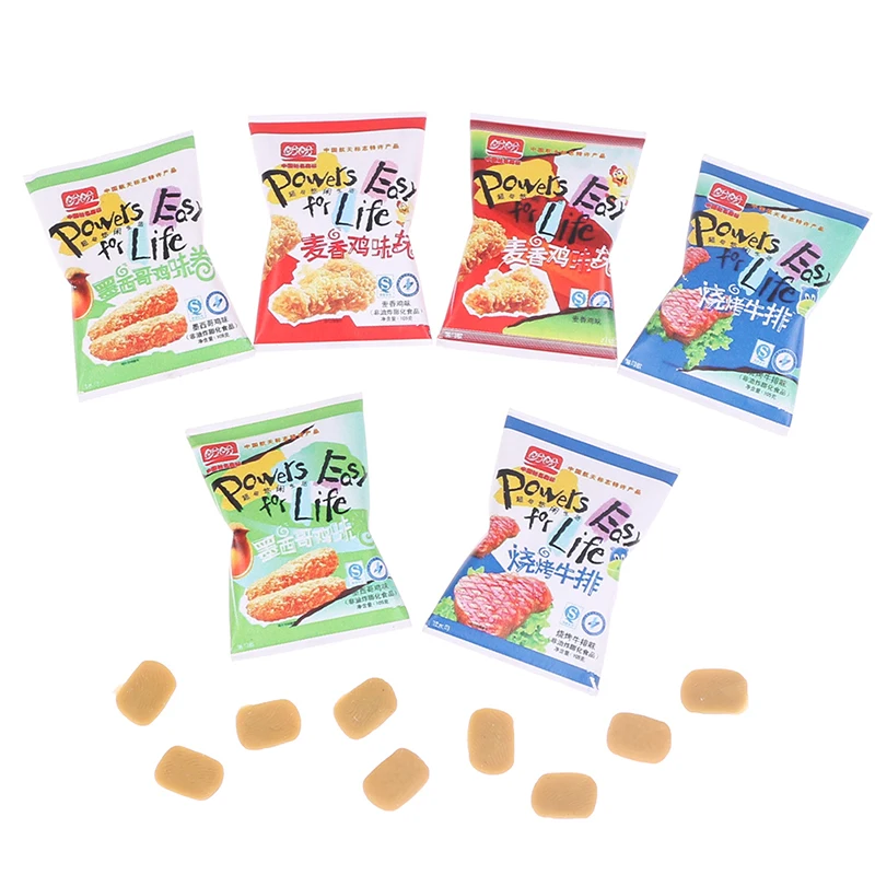 

1Set 1:12 Dollhouse Miniatures Mini Simulation Puffed Snack Bag DIY Accessories
