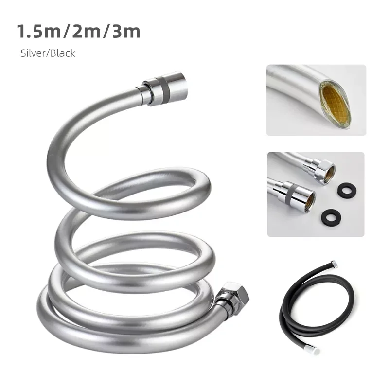 

Pressure Shower Hose Plumbing for Bathroom Accessories PVC Flexible Handheld Anti Winding GI/2 Universal Hose