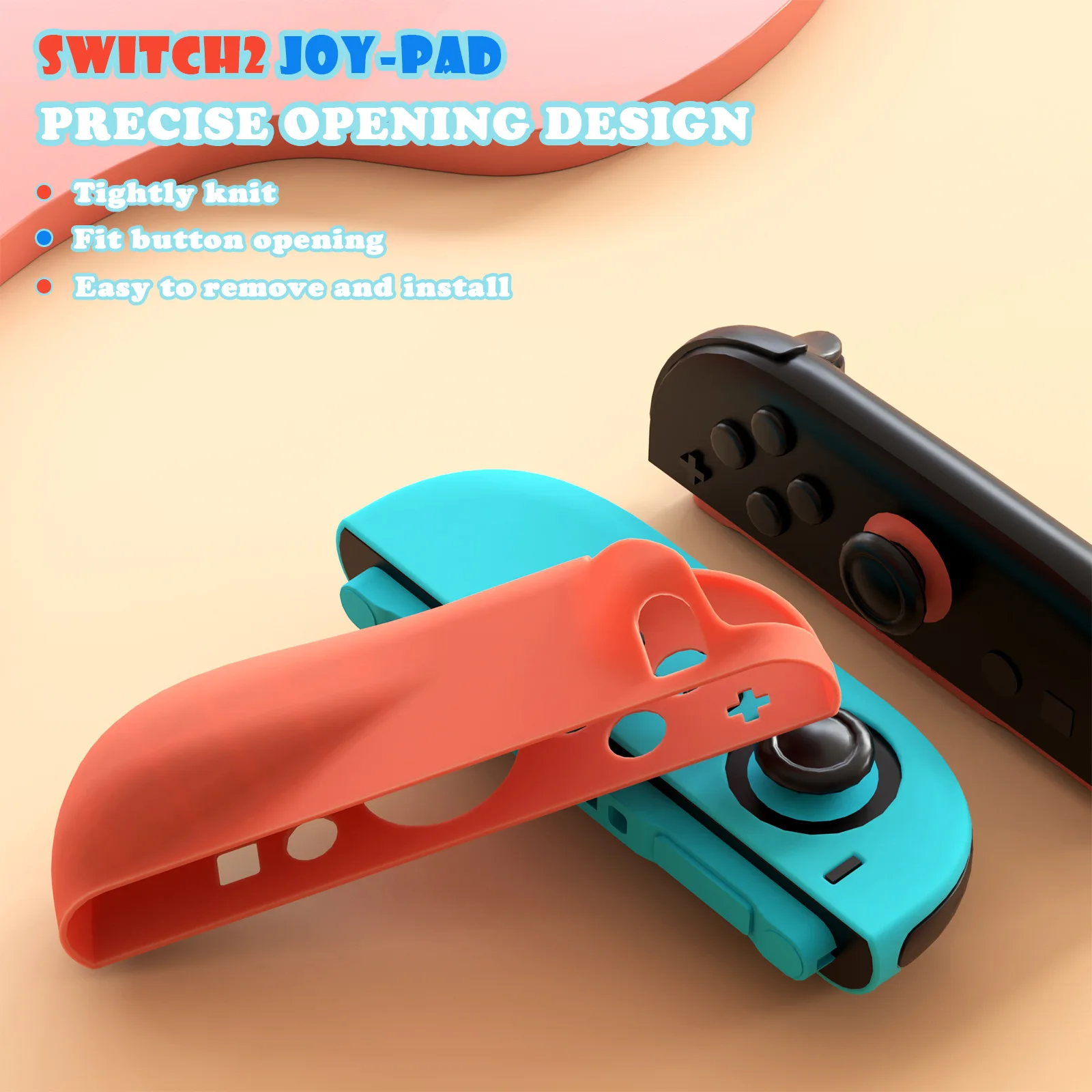 Фото Силиконовый мягкий чехол, защитный чехол для Nintendo Switch 2, NS2, контроллер Joy-Con, полная защитная ручка для кожи №4