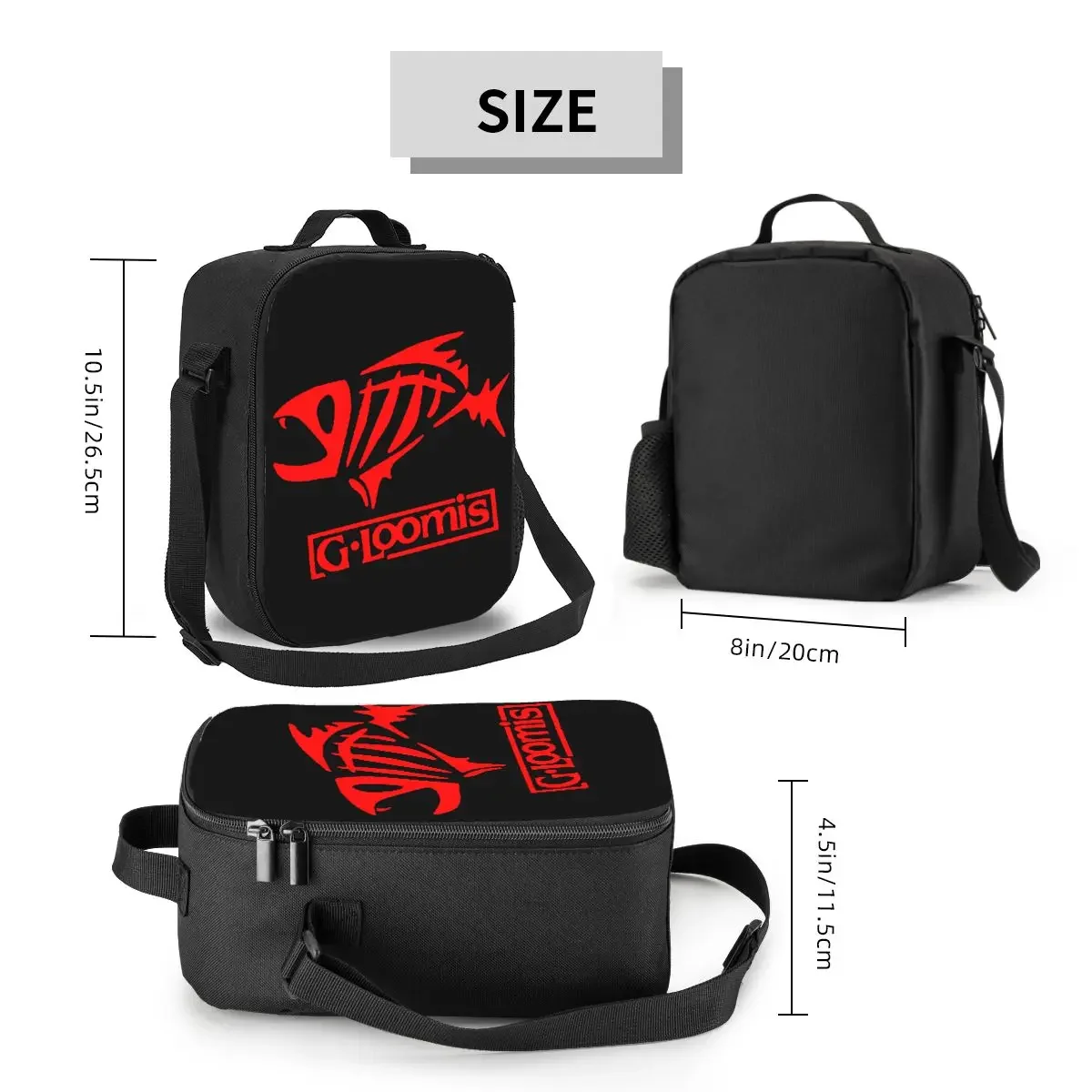 Сумка для ланча Red Gloomis мужчин и женщин термоизолированная Сумочка рыбалки