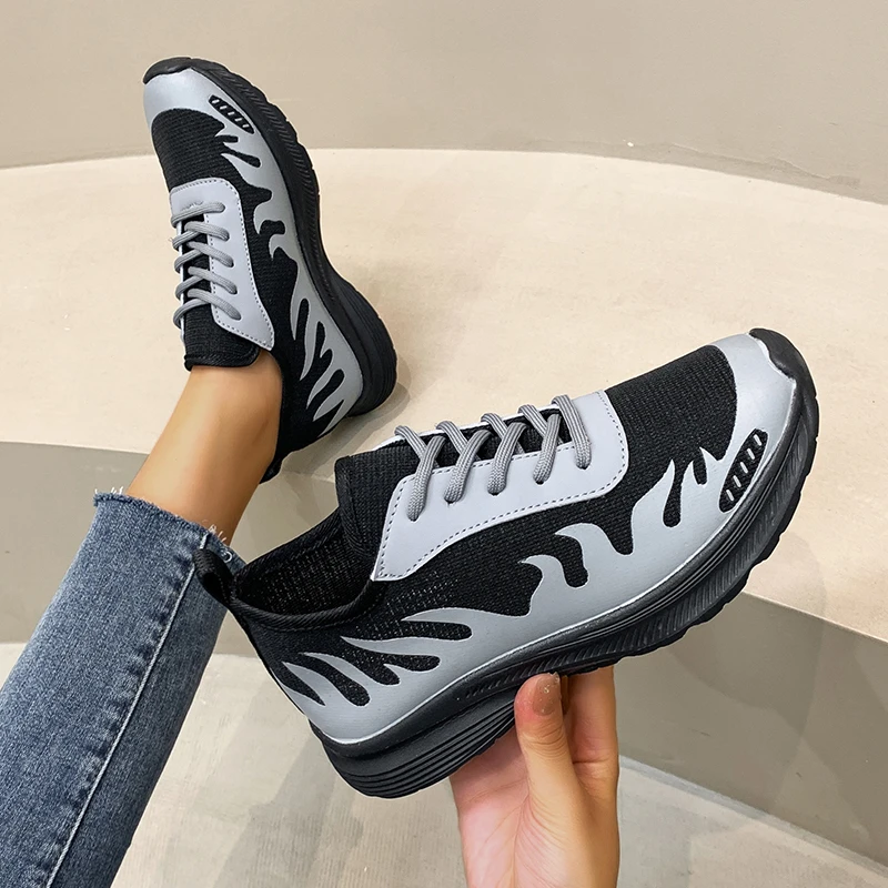 Кеды женские с принтом Вулканизированная подошва модная спортивная теннисная