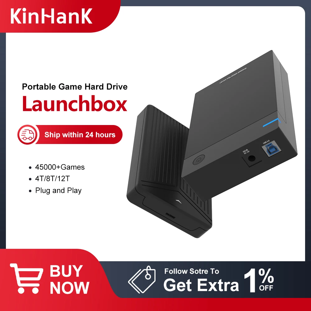 Launchbox-disco duro externo con más de 45000 Juegos Retro Para PS4/PS3/PS2/Wii/Wiiu/SS/PSP/N64, HDD...