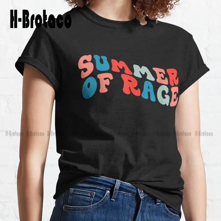 

Классическая футболка Summer Of Rage, Оригинальная футболка в стиле унисекс с цифровой печатью для подростков, необычная забавная футболка в стил...
