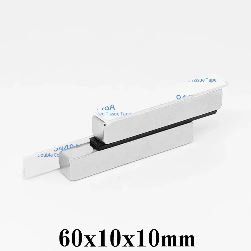 Толстый лист 60x10x10 мм мощные сильные магнитные магниты с лентой 3 м блок 60*10*10