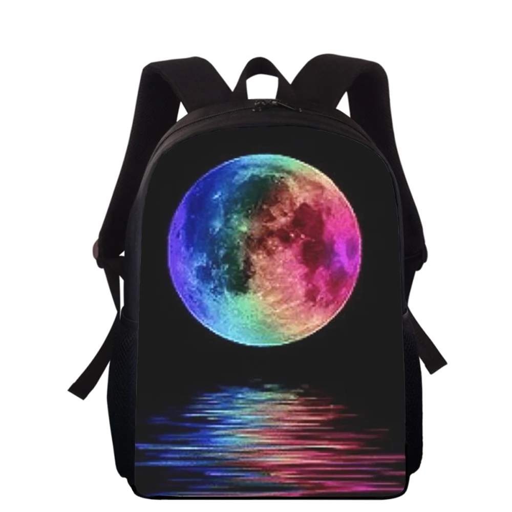 art moon 15” 3D Print Kids Backpack Primary School Bags for Boys Girls Back Pack Students School Book Bags