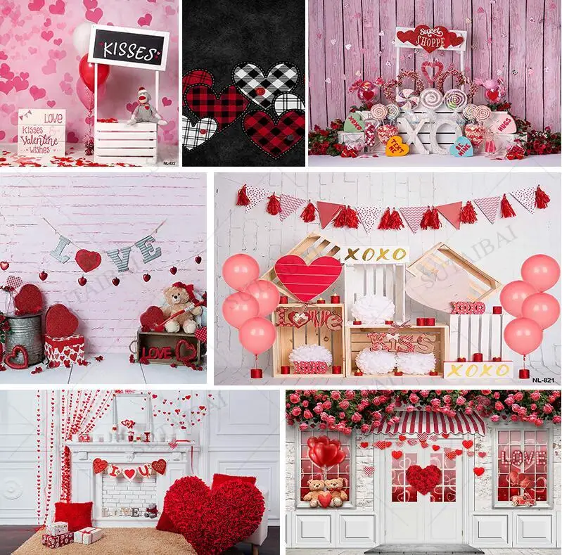 

Valentine Photography Backdrops pink Wedding Background Photo Studio Birthday Background Wedding Bridal Shower Photocall Boda