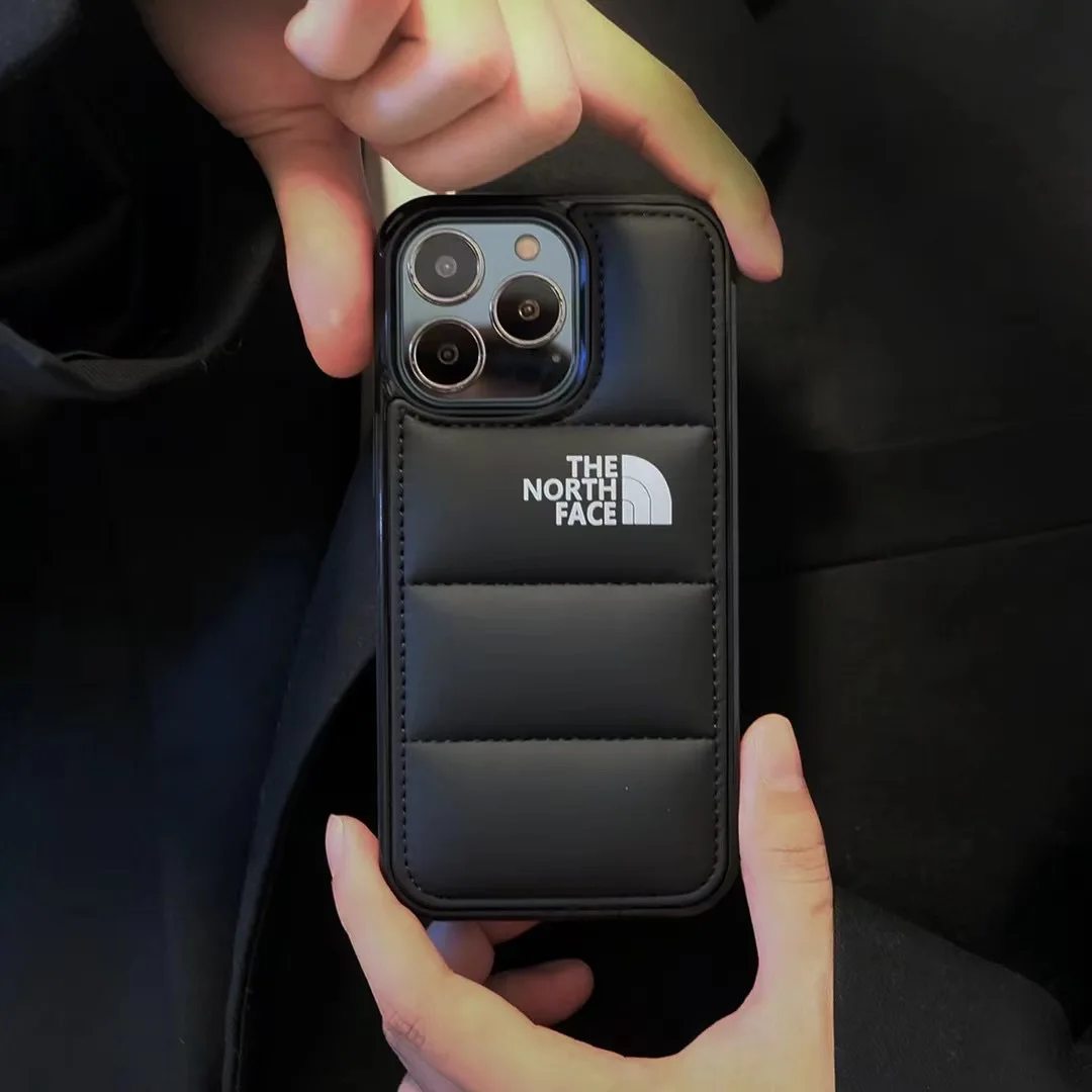 Роскошные зимние Пуховые Чехлы N-Norths для телефонов iPhone 14 13 12 11 Pro Max XR XS MAX X, задняя крышка