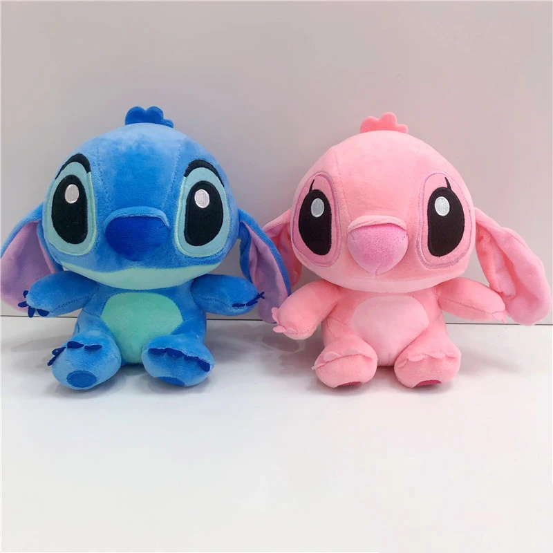Мягкая игрушка MINISO Stitch 20 см синяя/розовая