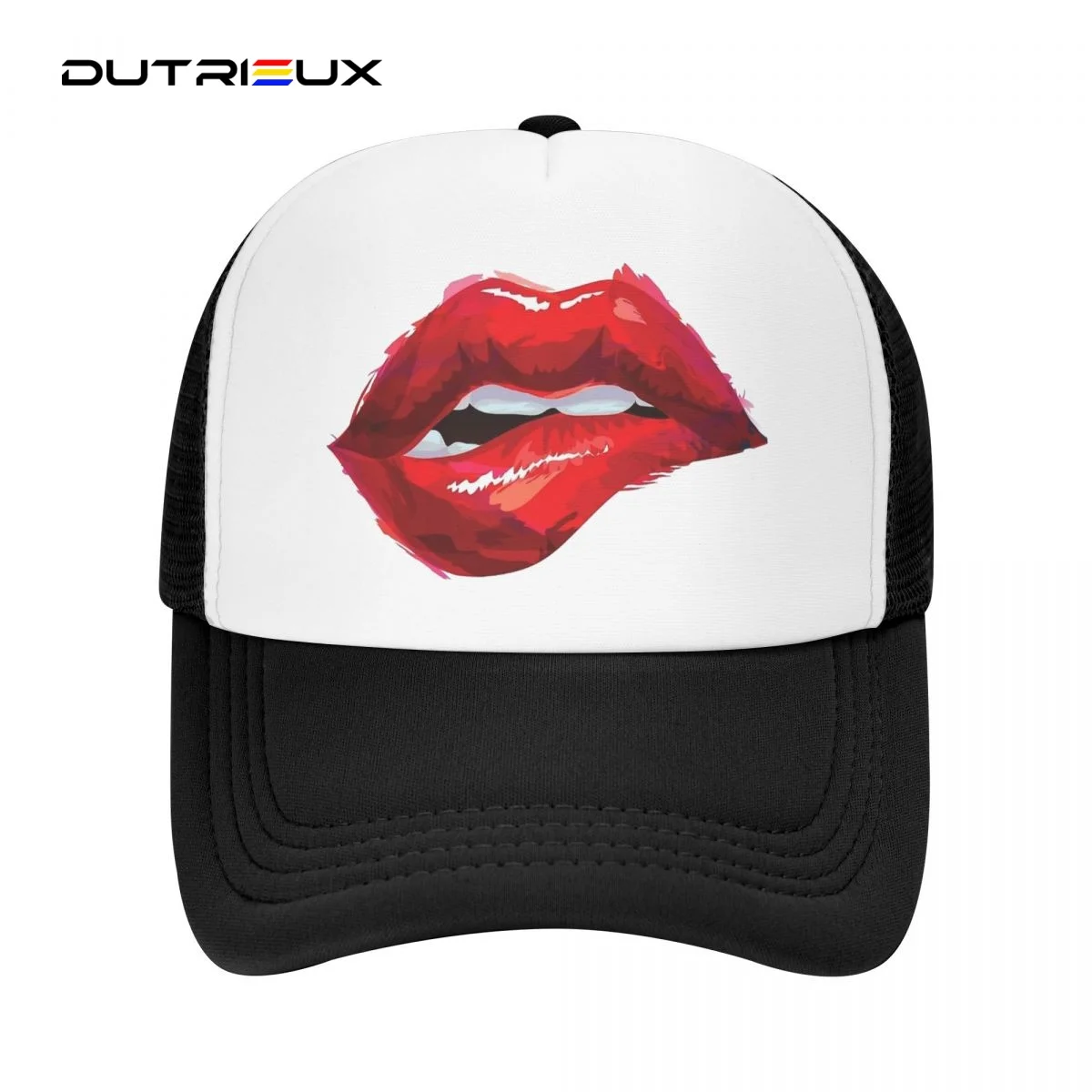 

Sexy Biting Lips Baseball Caps Men Snapback Hats lovers Trucker Caps Women Breathable Mesh Visor Bones