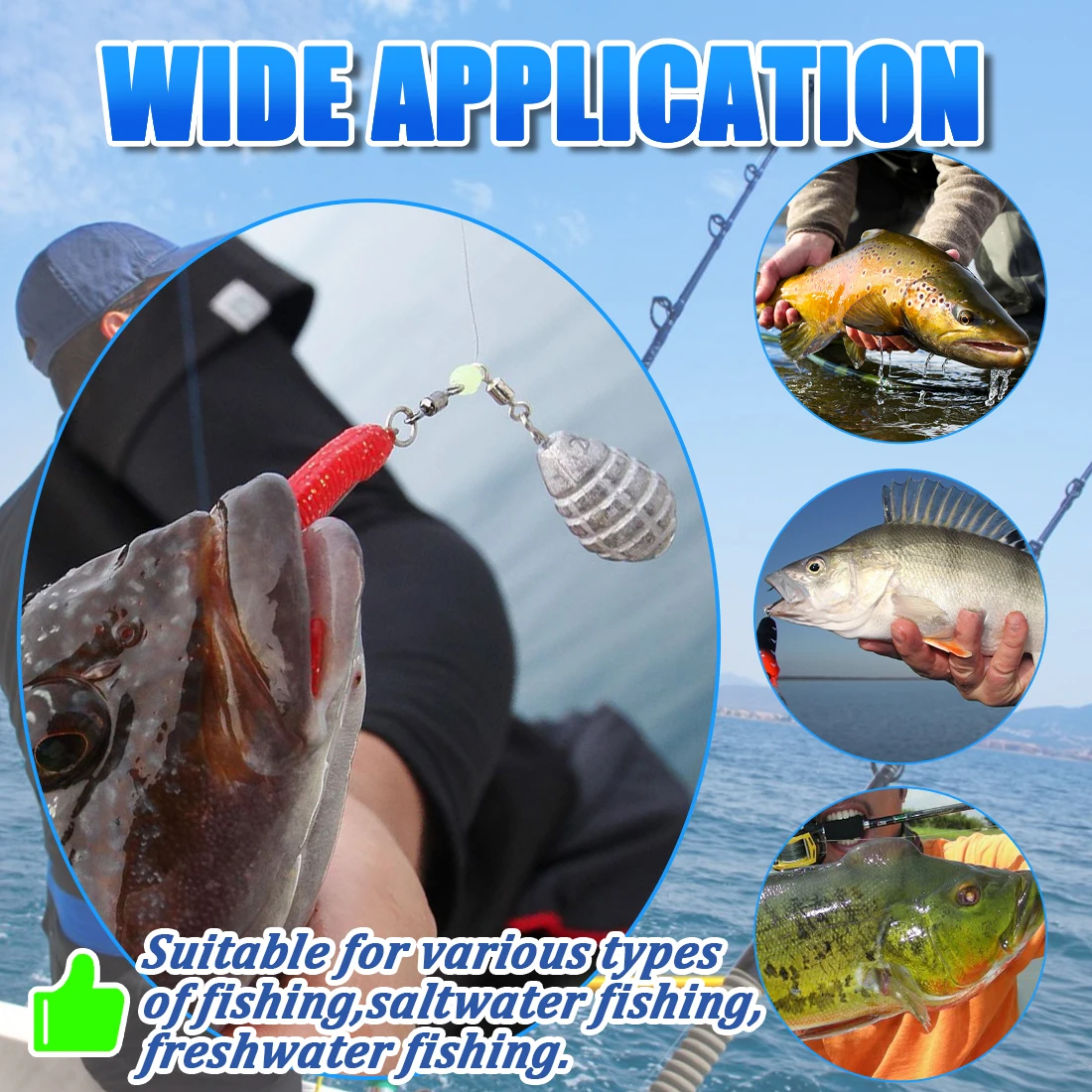 Фото Рыболовный крючок с кольцом FishTrip, крючки для морского сома, тяжелые 25 ~ 50 шт., для рыболовных снастей на живой или массивной наживки №5