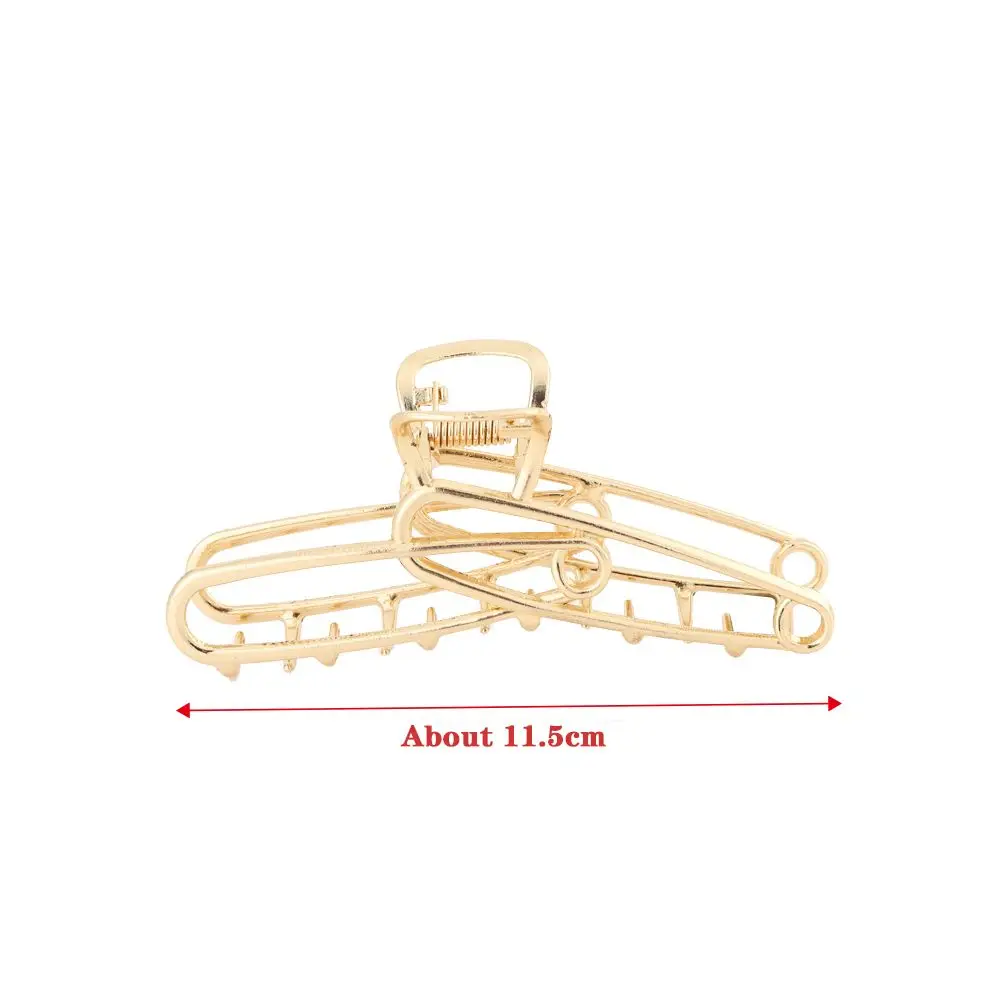 Большая металлическая заколка для волос женщин в форме простой элегантный