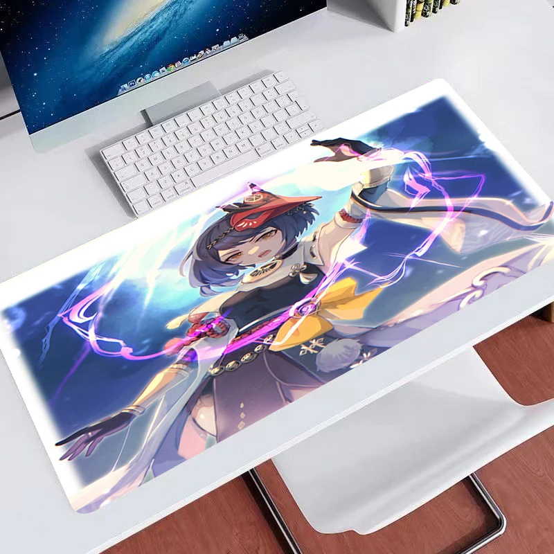 

Игровой коврик для мыши Kujou Sara Genshin ударопрочный компьютерный игровой коврик для ноутбука 900x400 аксессуары для компьютерного стола коврик дл...