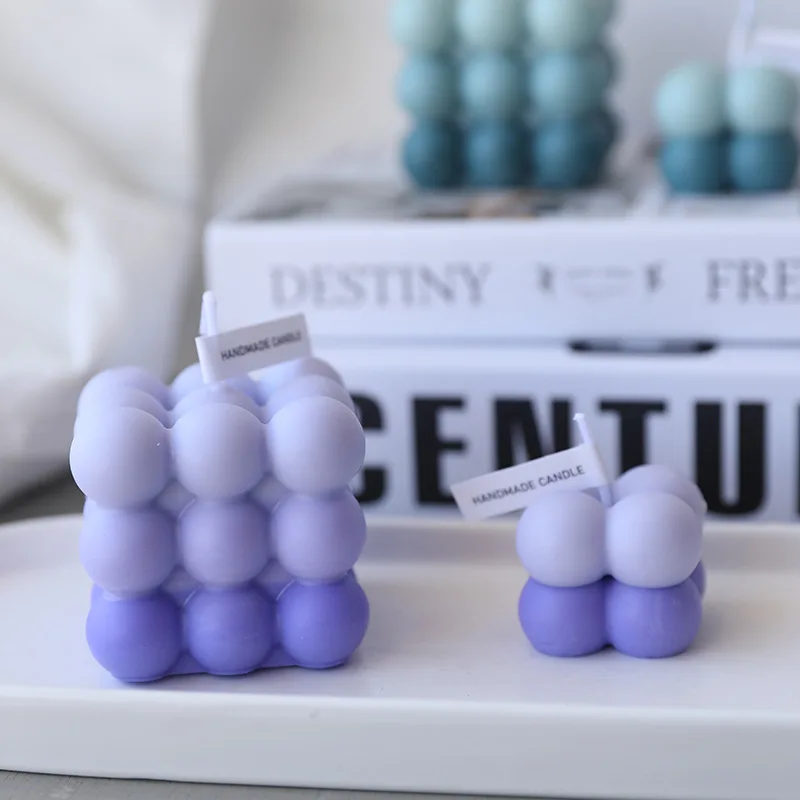 Маленькие ароматические свечи с пузырьками в форме куба расслабляющий подарок