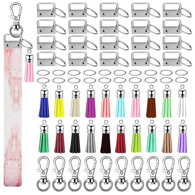 

Key Fob Hardware Set With Tassels, Suitable For All Kinds Of Belts, Suitcases, Bags, Ribbons, Handmade Web