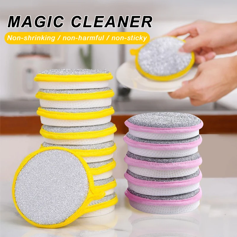 

10/5/3PCS Double Side Dishwashing Sponge Pan Pot Dish Wash Sponges Household Cleaning Tools Kitchen Tableware Dish Washing Brush