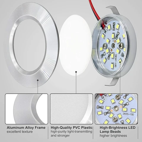 Потолочные светильники KPSUN LED 3Вт 12В теплый/холодный/натуральный белый 10 шт.