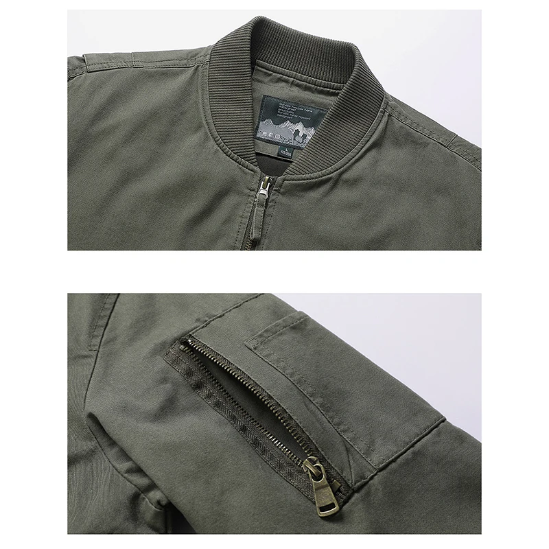 Куртка-пилот мужская оверсайз из чистого хлопка Классическая Свободная