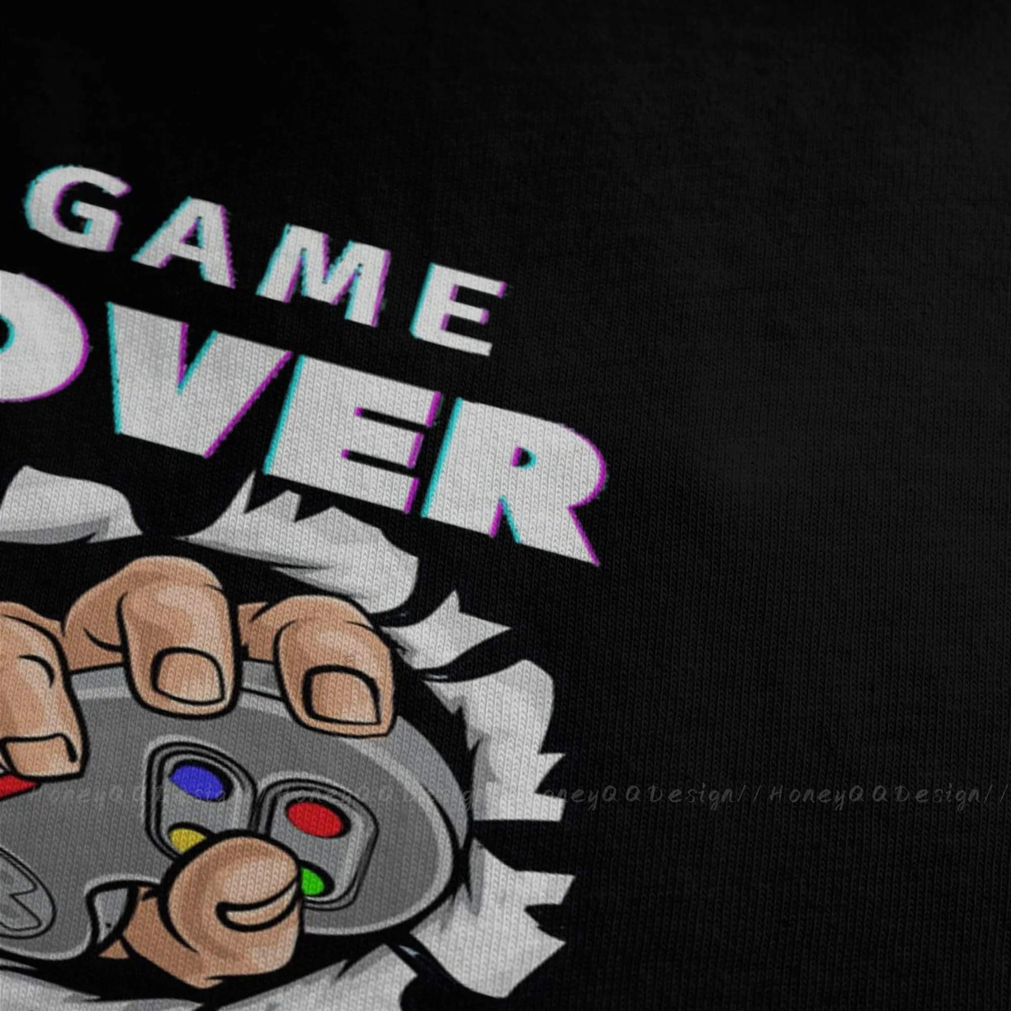 Футболка в стиле ретро для мужчин хлопковая рубашка с надписью Game Over Back To School