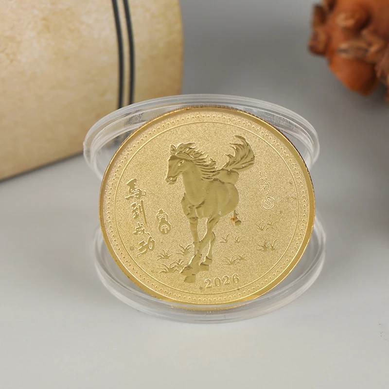 

Китайская сувенирная монета 2026 год Лошадь