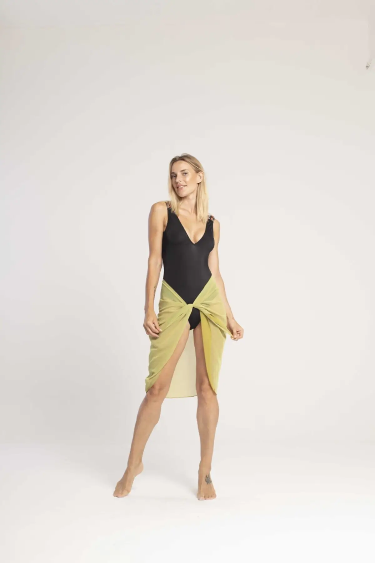 

Women's Pareo Midi Swimwear Cover Up Dress Sexy Tunic Suit Beachwear Female Beach Bikini Cover Loose Mini Dress