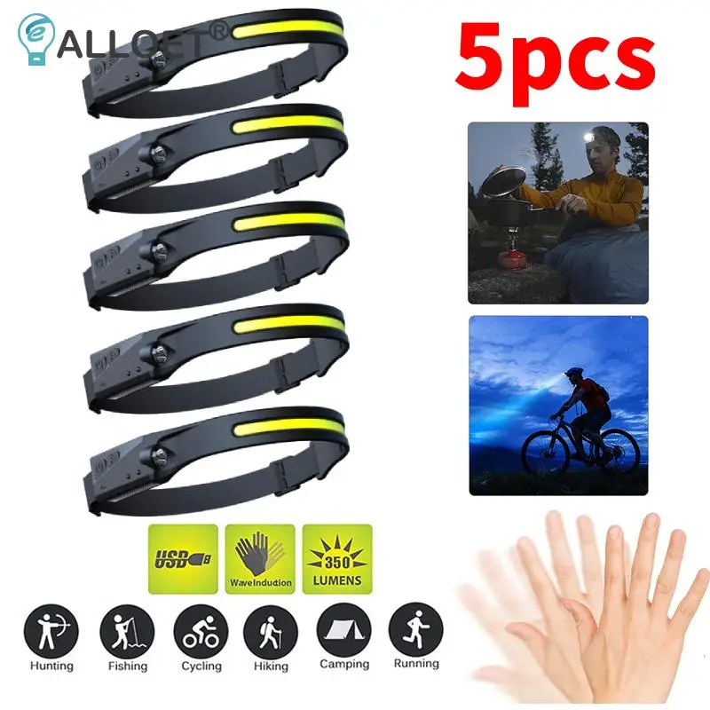 

LED Headlamp Running Camping Cycling 350lm Waterproof Induction Headlight with All Perspectives Induction for Running Camping
