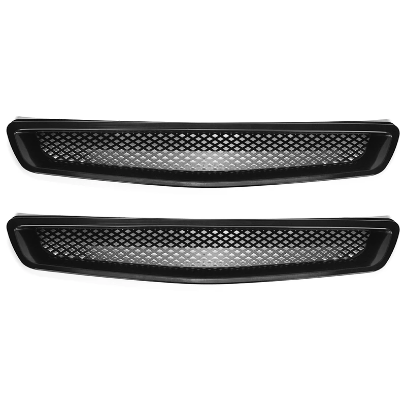 

2X Car Front Hood Mesh Bumper Racing Grille For Honda For Honda Civic EK CX DX EX HX LX Type R 1999-2000