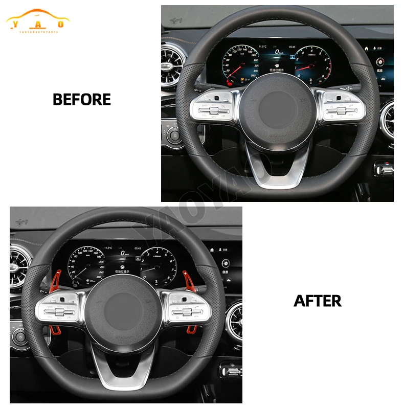 Фото Лопатка переключения передач для Mercedes Benz W205 W213 W176 W222 CLS GLA GLC GLE, автомобильный руль, рычаг переключения передач №3
