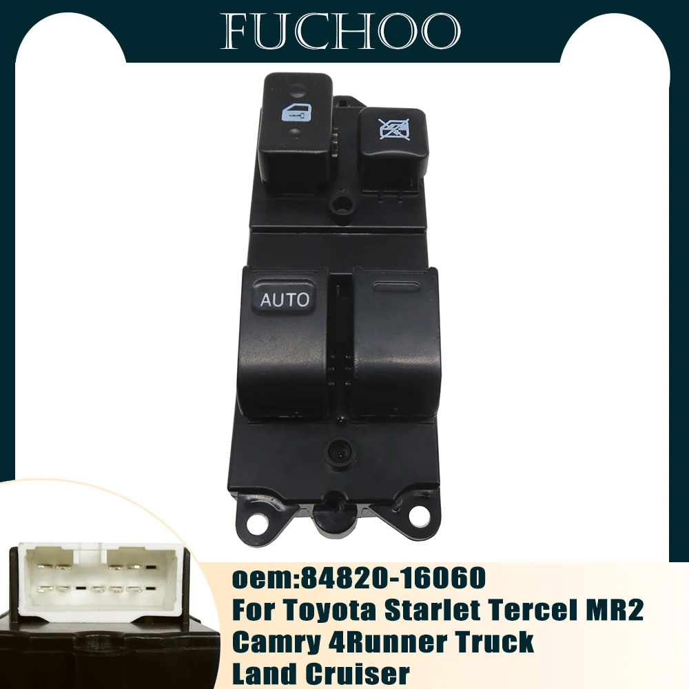

Водительский Электрический переключатель главного окна для Toyota Starlet Tercel MR2 Camry 4runner Truck Land Cruiser 84820-16060