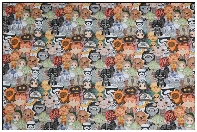 Ширина 110 см персонажи Диснея принцесса Ститч Звездные войны хлопковая ткань для