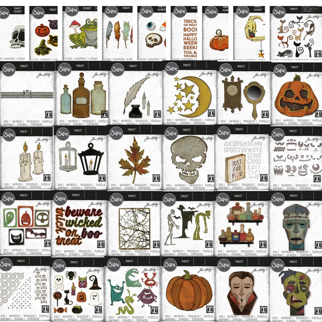 

Набор штампов для Хэллоуина, новые металлические штампы для вырезания, для скрапбукинга, рельефная форма для рукоделия, штамповочное украш...