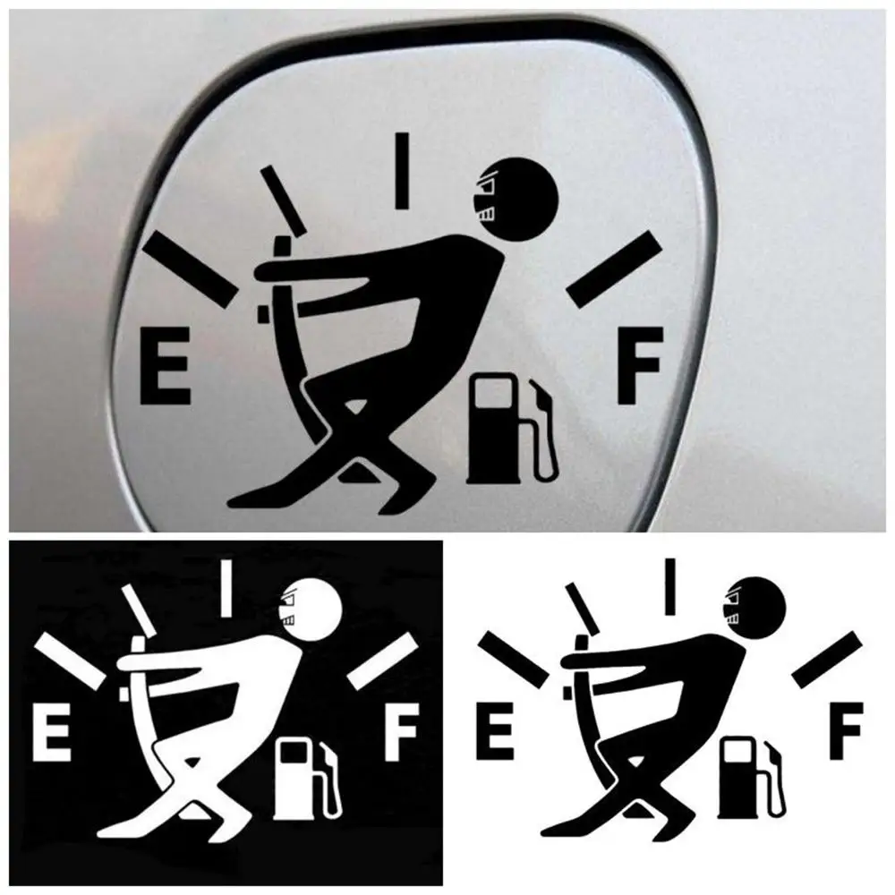 

1 Pc Funny Car Sticker Pull Fuel Tank Pointer To Full Hellaflush Reflective Vinyl Car Sticker Decal Wholesale Auto Decoration